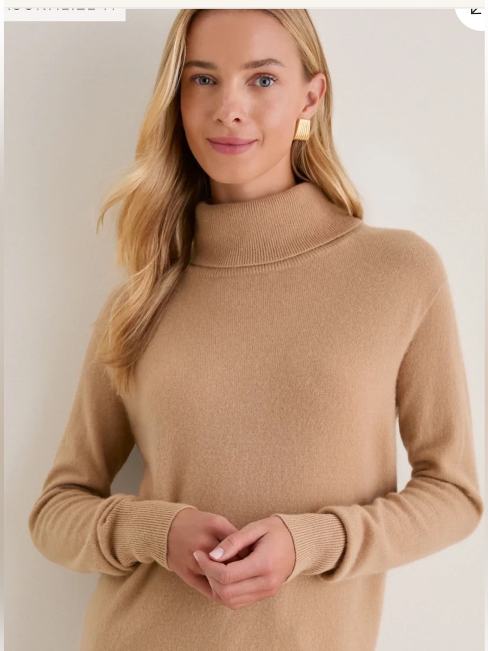 Tuckernuck Camel cashmere Turtleneck Sweater